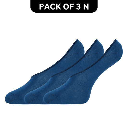 Montebello Men's Flat Knit No Show Socks - Pack of 3